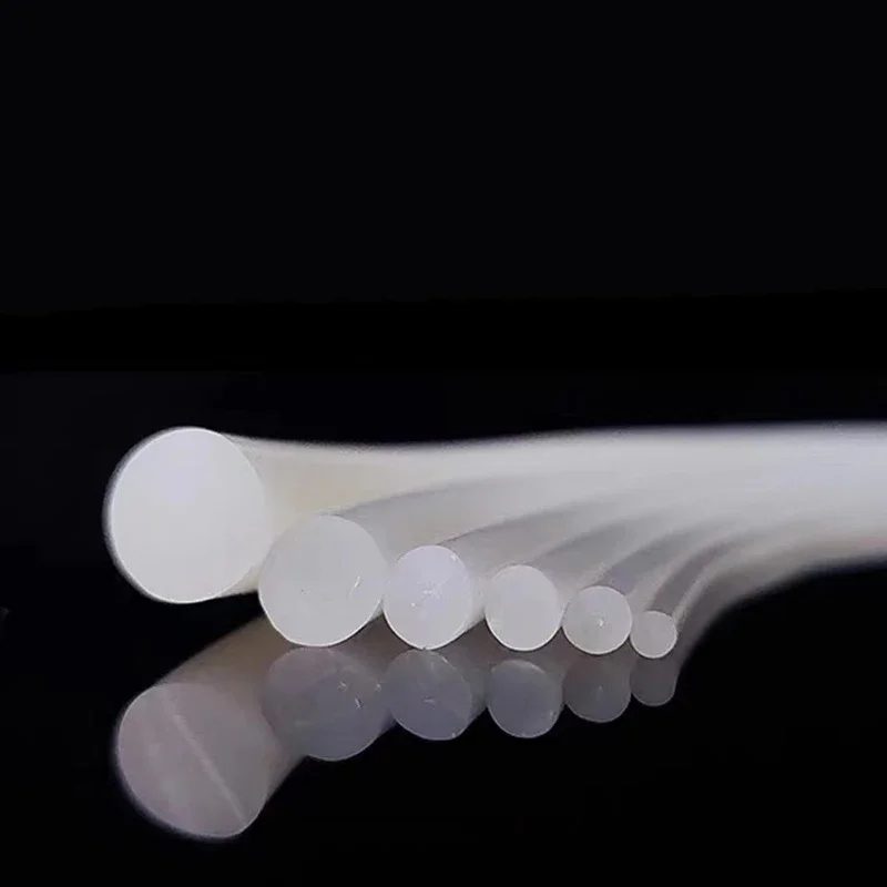 1.5mm-16mm White Solids Silicone Cord Dia White Rubber Gasket Trim Seal Strips O Rings Waterproof  Length 1Meter/5Meter