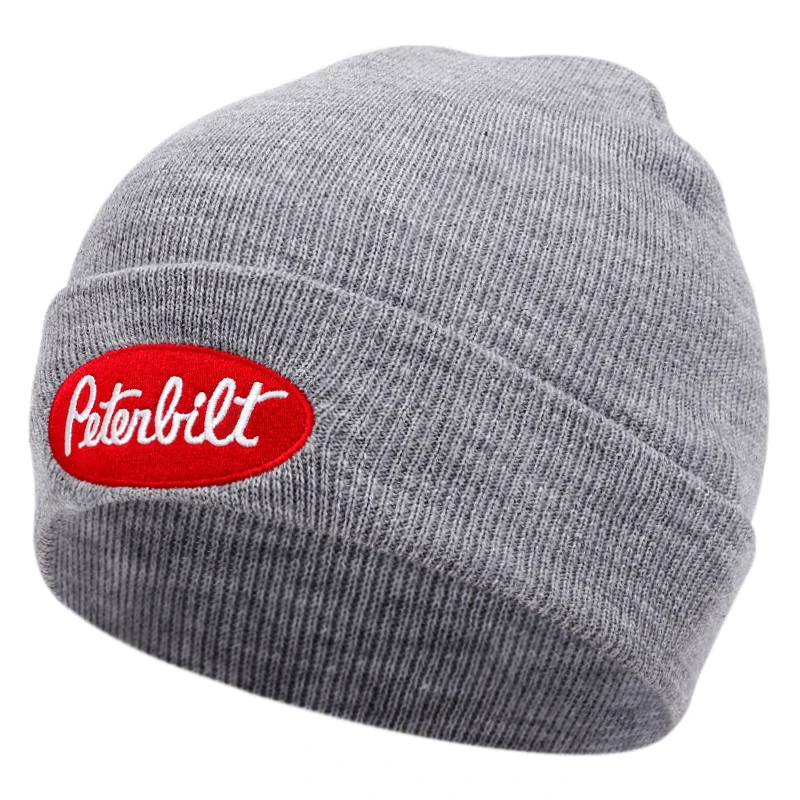 Peterbilt knitted hat, bean hat, outdoor winter hat embroidered  ski hat