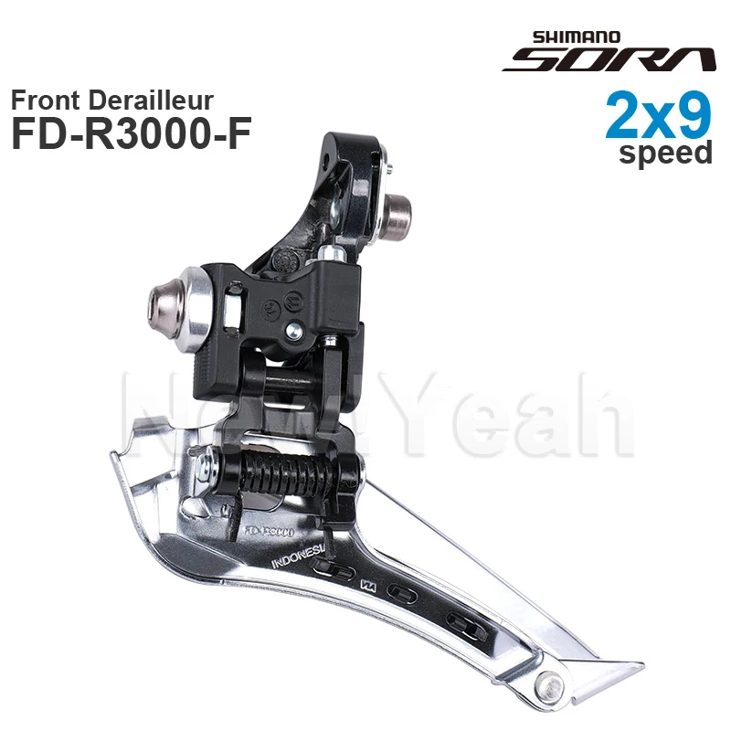 SHIMANO SORA R3000 2x9 Speed Front Derailleur FD-R3000-B RD-R3000-F Brazed-On Mount / Clamp Band Mount Road -Original parts