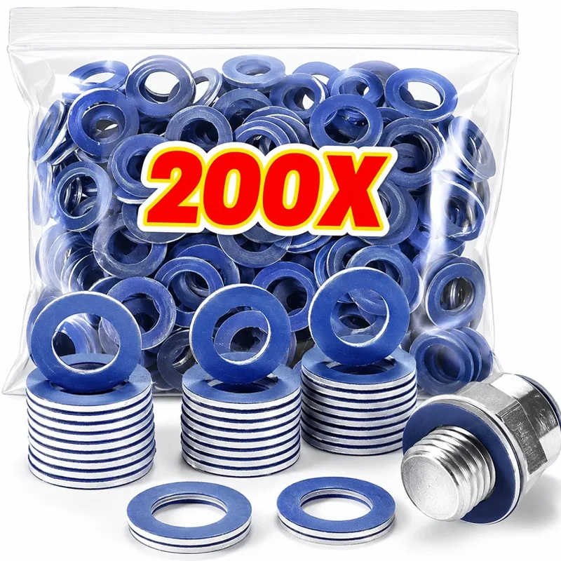 Oil Drain Plug Gasket Seal Washer 90430 12031 Engine Oil Pan Crush Washer Sump Plug Seal Replacement Automotive Repair Parts Set