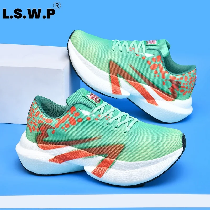 Men's Running Shoes, Tennis Shoes, All-Season Versatile Leopard Print Racing Training Running Shoes, High-Elastic Thick-Soled Sports Shoes for Men and Women, Mesh Breathable Non-Slip Wear-Resistant Jogging Shoes, Student Outdoor Fitness Casual Daily Commuting Multi-Color Fashionable Sports Trendy Shoes