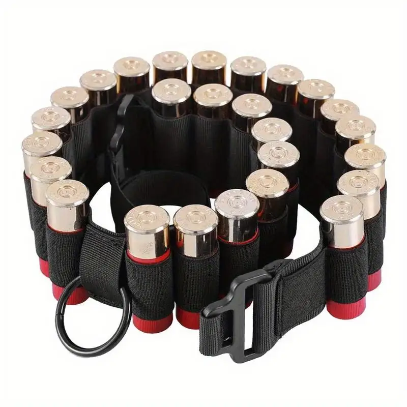25 Rounds Ammo Shell Holder Belt 12GA Rifle Shotgun Cartridge Waist Holster Carry Pouch view 4