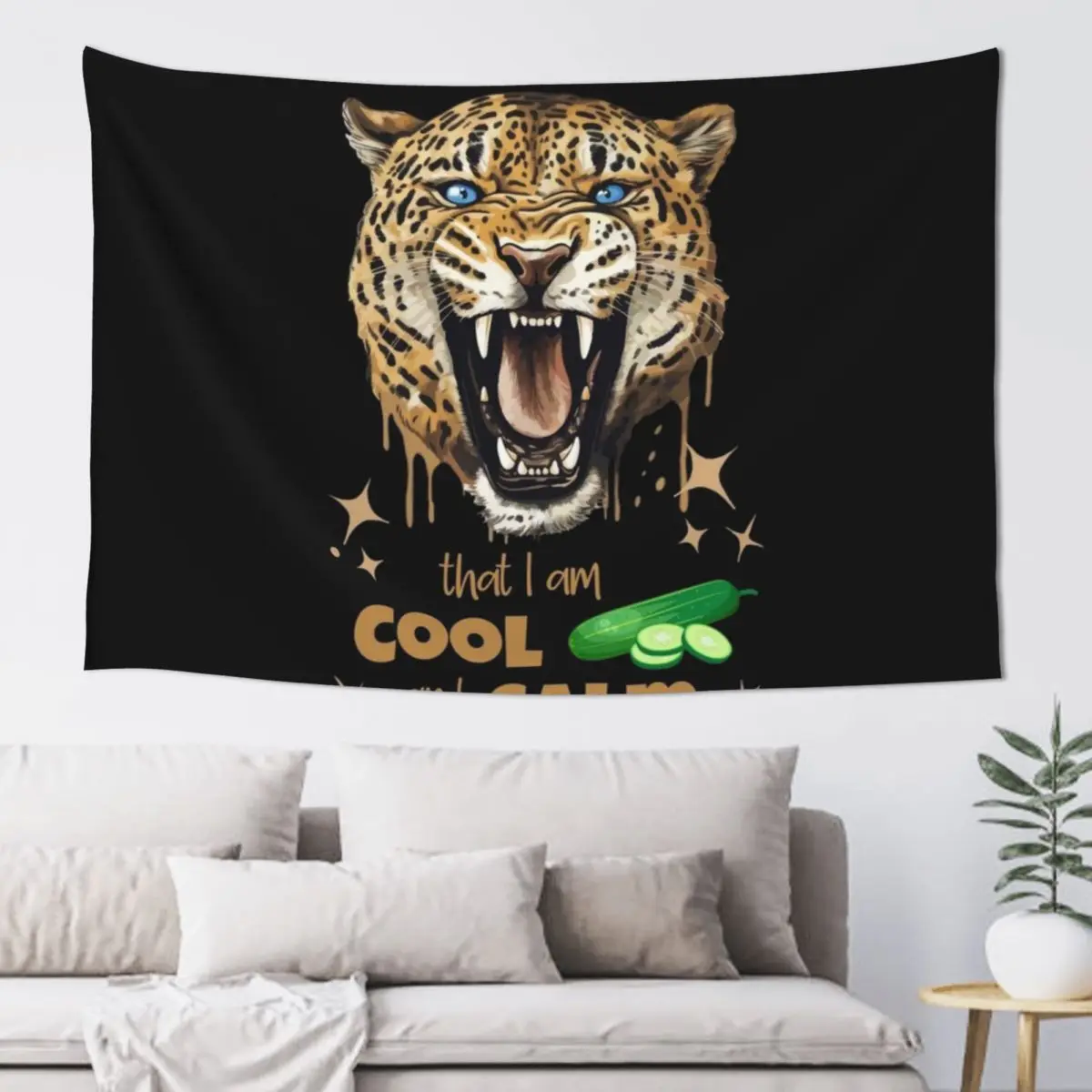 

Can't you see that I am cool and calm Sticky Fingers Tapestry Aesthetic Room Decorations Decoration Bedroom Tapestry