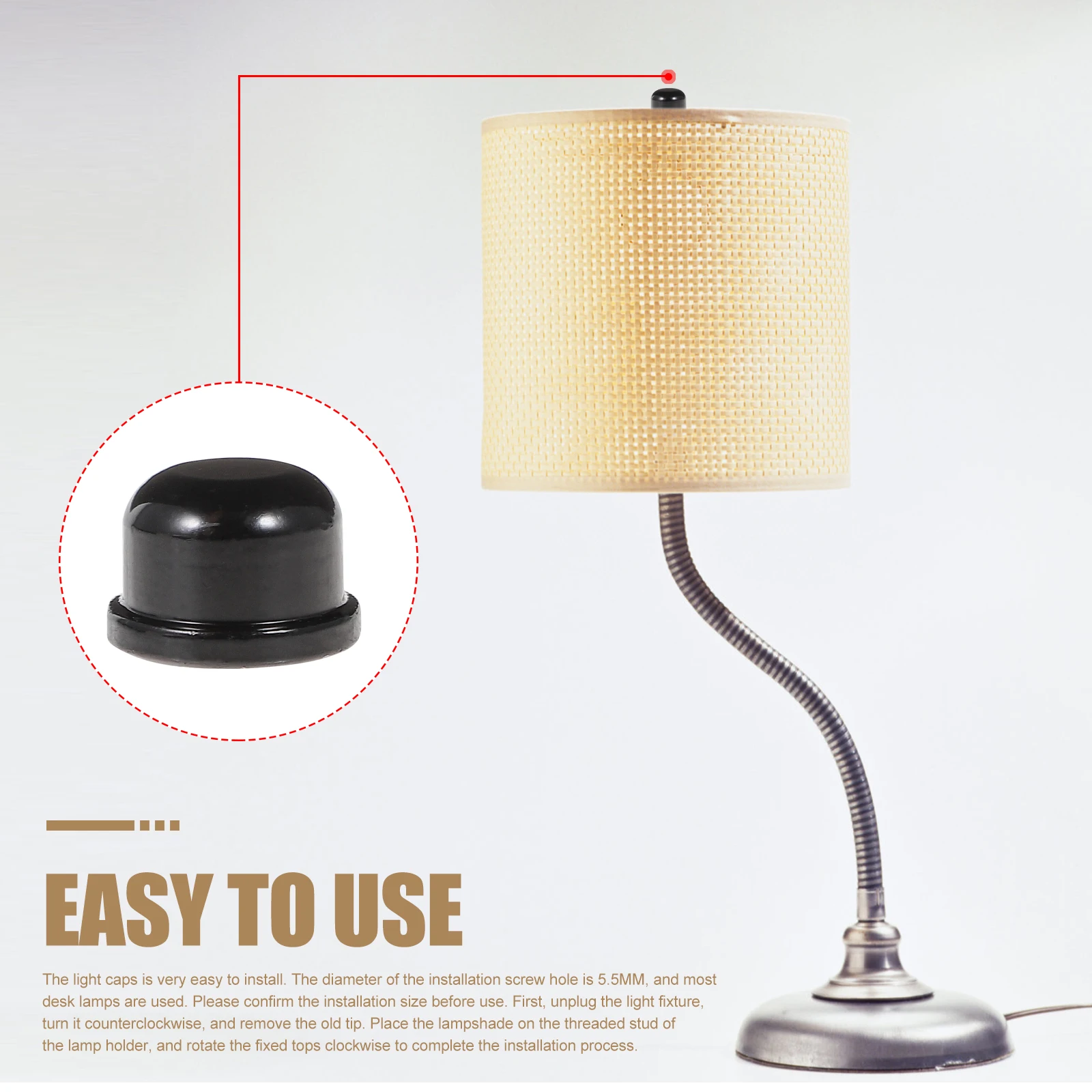 

8Pcs Solid Lamp Finials Caps Tapped High Grade Metal Light Screw Caps for Home Restaurant Coffee Shop Lighting Decor