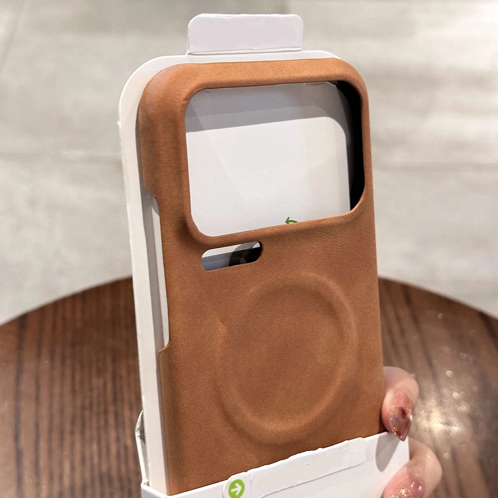 حافظة مغناطيسية من جلد الغنم الرجعية لهاتف XiaoMI 17 17ProMax 15 14 K80 K70 E Turbo4 Pro Ultra لغطاء Magsafe المقاوم للصدمات غير اللامع #4