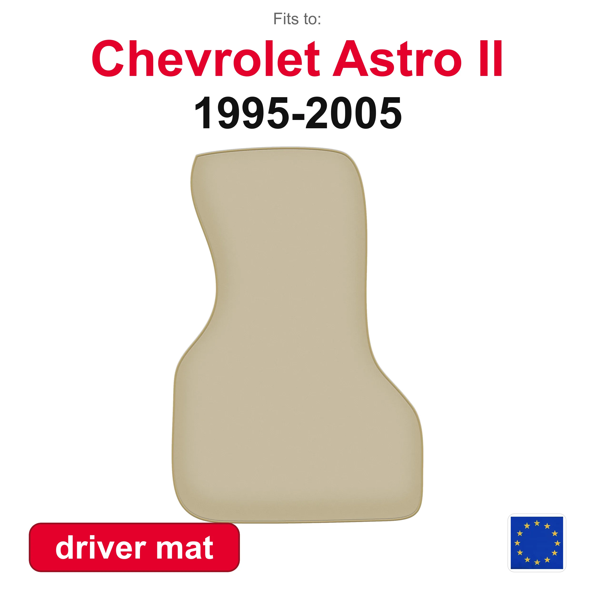 Tapis de voiture PREMIUM pour camion de livraison GMC Safari II (1995-2005) - couleur beige (1 pièce)