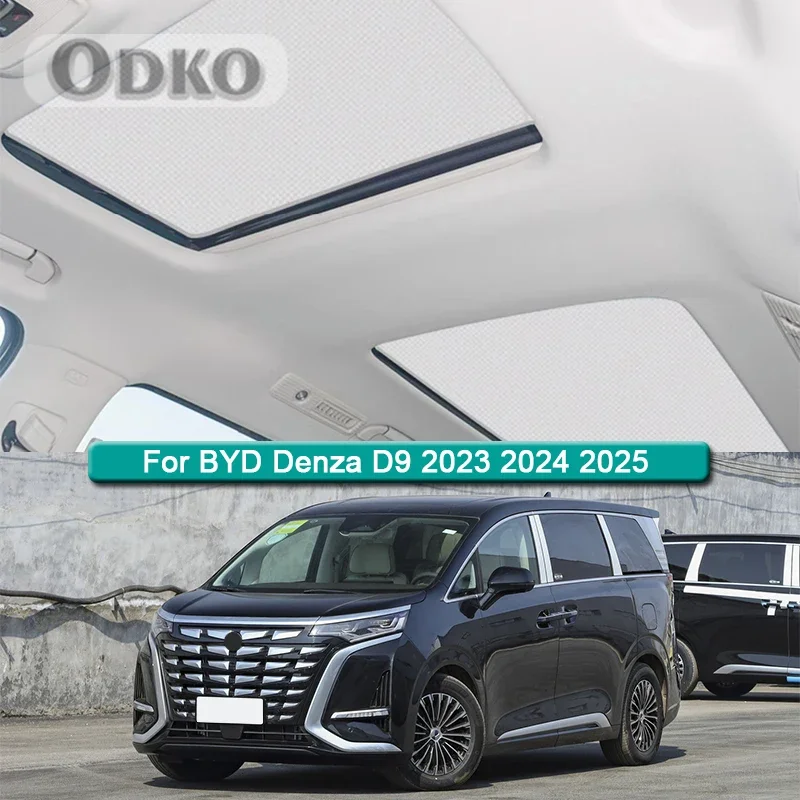 

Солнцезащитный козырек на крышу автомобиля, подходит для BYD Denza D9 2023 2024 2025, электростатическая адсорбция, солнцезащитный козырек на крыше, слепая затеняющая наклейка