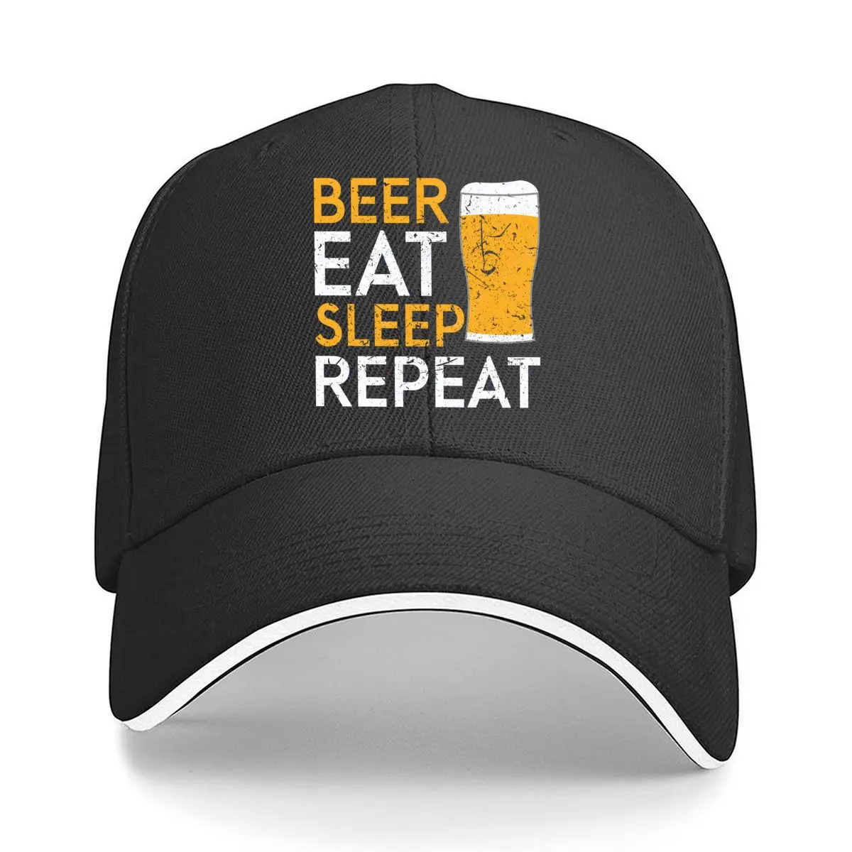 Beer Eat Sleep Repeat Sandwich Baseball Cap Outdoor Workouts Sun Hat