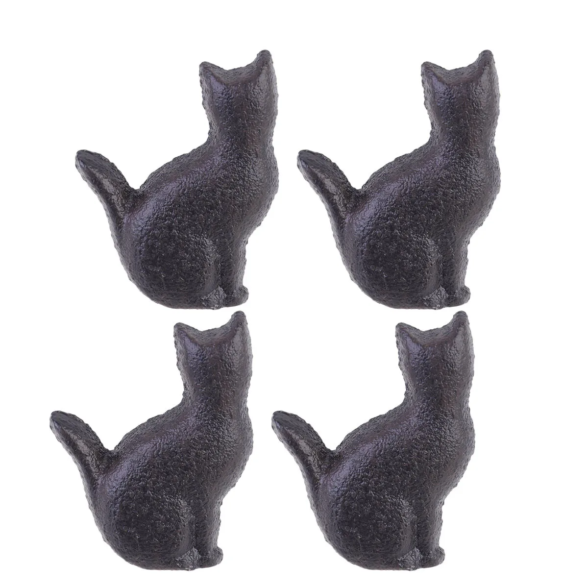 

4Pcs Black Cast Iron Drawer Pulls Vintage Style Cabinet Knobs for Kitchen Cupboard Wardrobe Doors Heavy Duty Metal Handle Home