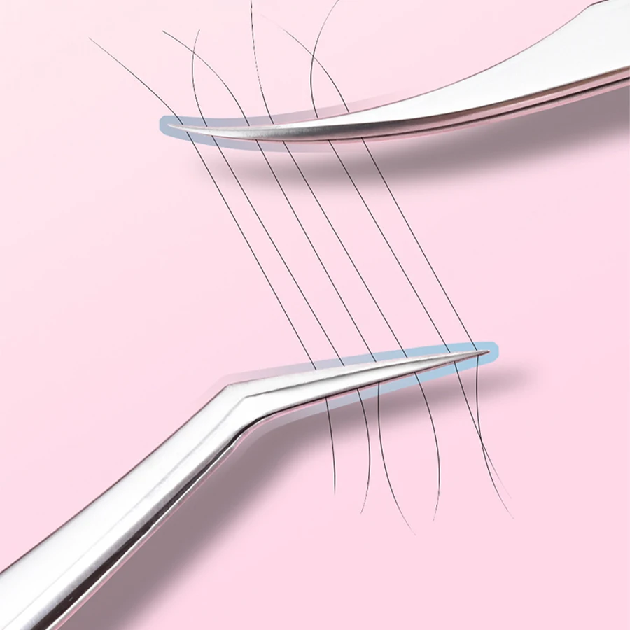 Stainless Steel Eyelash Tweezers High-density Flowering Planting Grafting Eyelash Tools Golden Feather Dolphin Peacock Clips