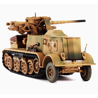 PMA Diecast 1/72 Scale Sd.kfz.8 DB9 Half Track Vehicle With 88 Anti-aircraft Gun Battle Vehicle Model Toy Collection