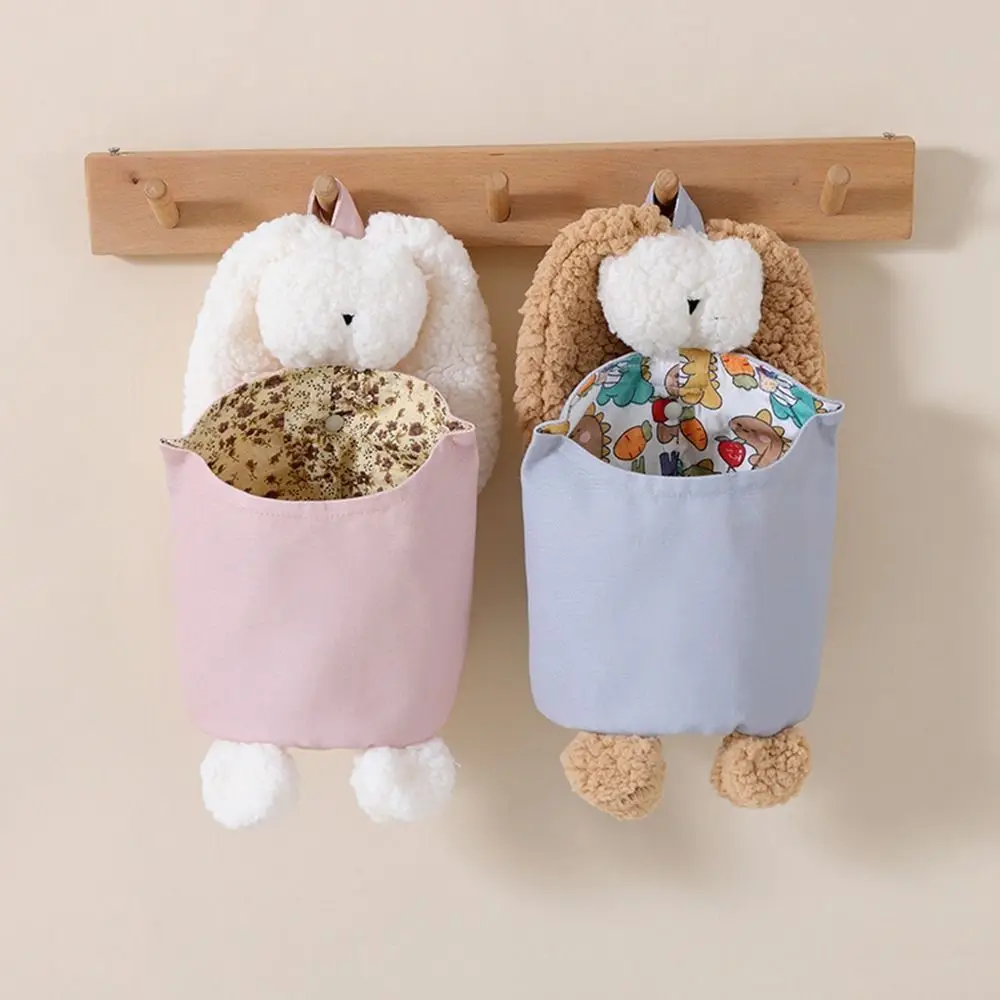 

Cotton Rabbit Shape Storage Bag Cartoon Hangable Baby Crib Storage Bag Large Capacity Decorative Newborn Bed Headboard Organizer