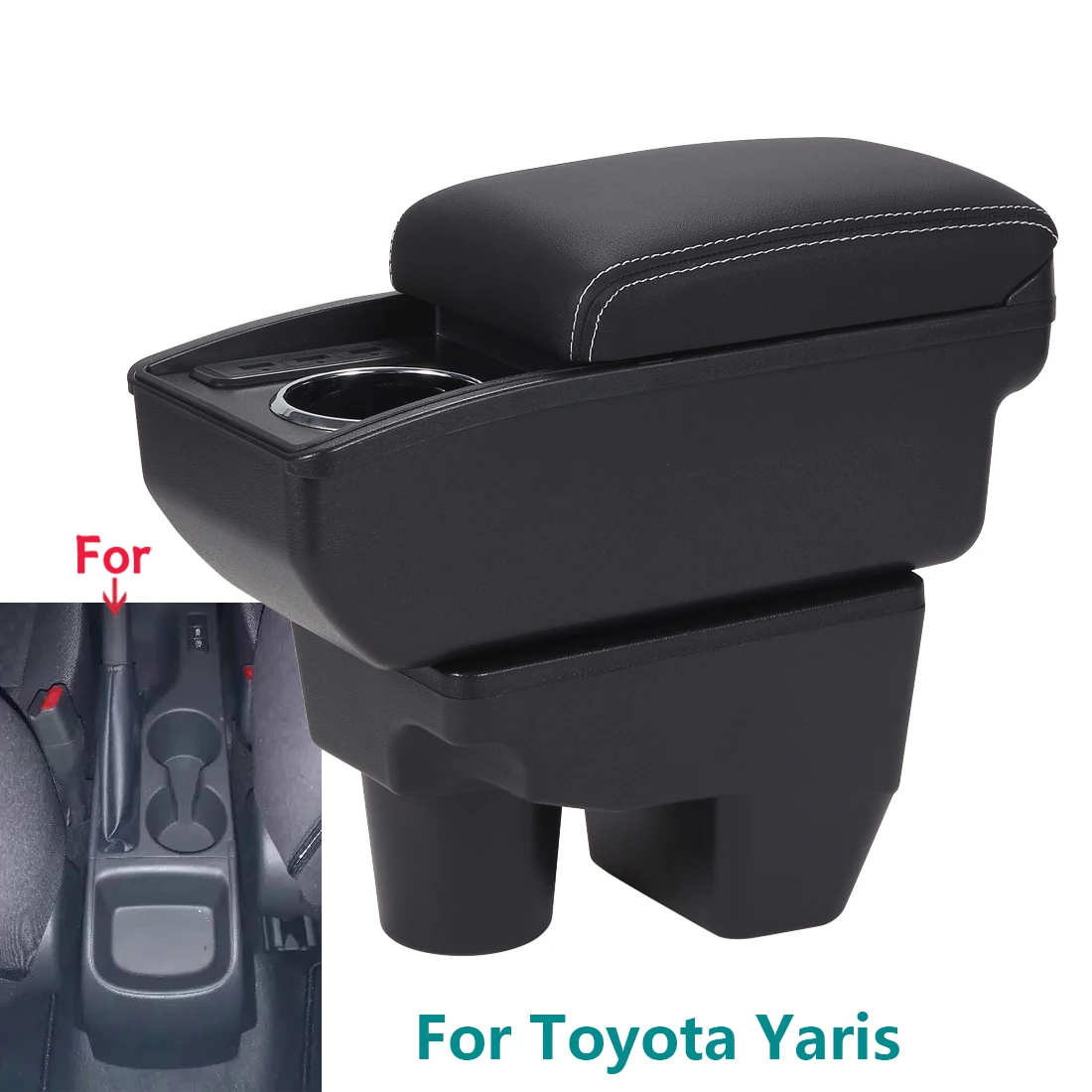 Accoudoir de voiture élégant pour Toyota Yadditif, boîte de rangement, détails intérieurs dédiés, accessoires, 2021-2025