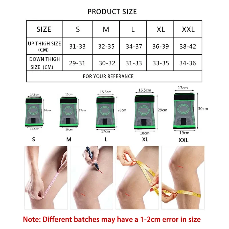 1PCS Adjustable Sports Knee Pad Knee Pain Relief Patella Stabilizer Brace Support for Hiking Soccer Basketball Running Sport