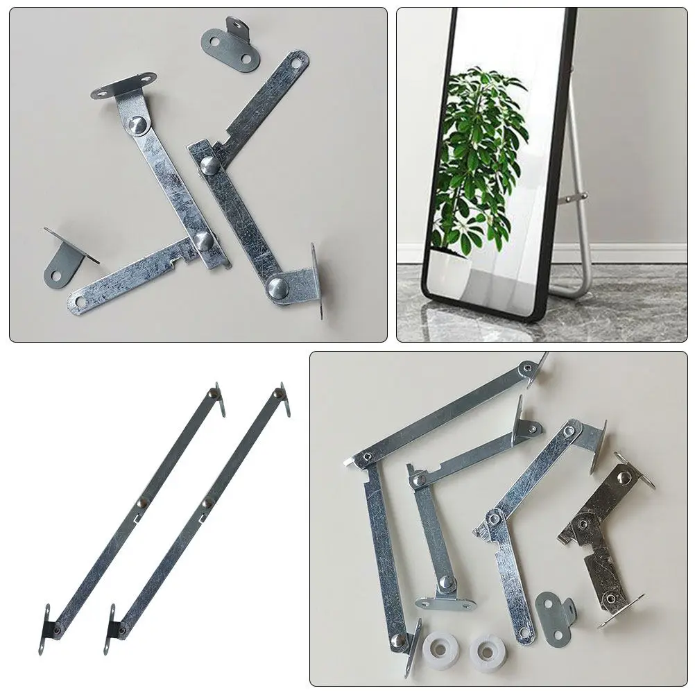 Heavy Duty Soft Close Mirror Hinges for Floor Mirrors, Cabinet Doors, Wooden Boxes – Lift Support & Safety Lid