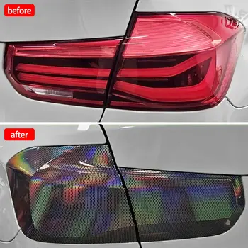 50-300公分汽車大燈尾燈燻黑乙烯基蜂窩狀大燈膜貼紙燈膜易貼汽車造型裝飾 8 最佳銷售 尾燈燻黑膜 - №7