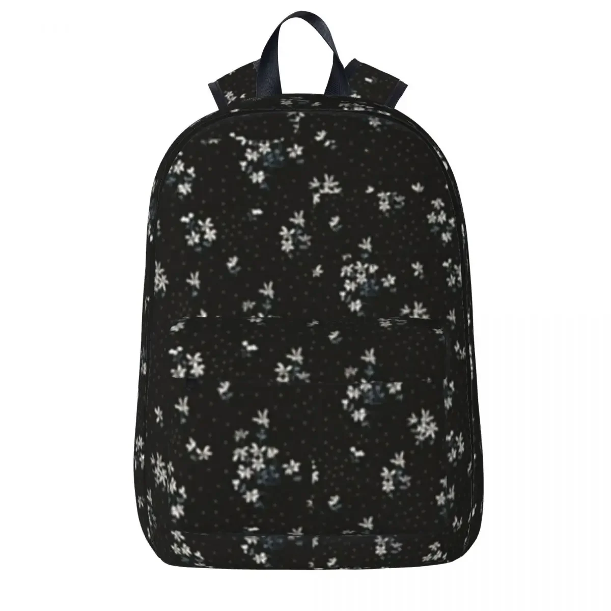 

Black Floral Print Backpack Fashion Children School Bag Laptop Rucksack Travel Rucksack Large Capacity Bookbag