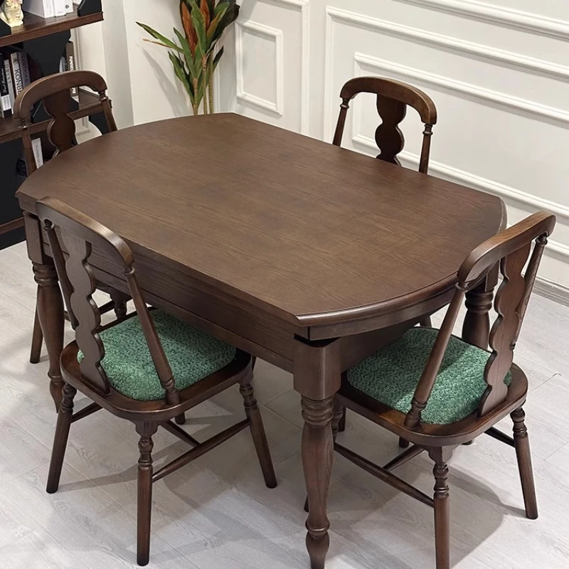 

table and chairs, multi-functional round table, small apartment for 4 people and 6 people, eating table jumping platform