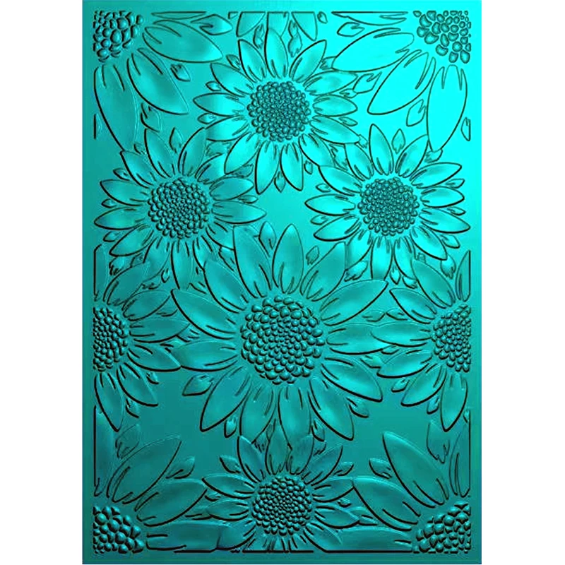 Beliebte Wahl, meistverkaufter Ordner mit 3D-Reliefmotiv, Sonnenblumenflüster- und sonniges Materialdesign, geeignet für DIY-Sammelalbum