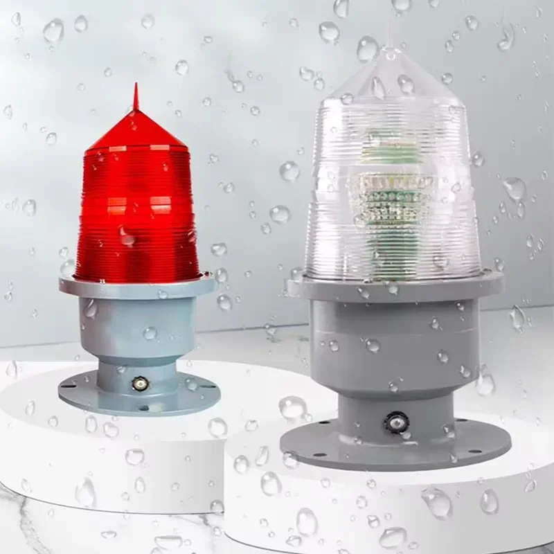 Medium Intensity Aviation Obstruction Light IP33 LED White GPS Synchronous Traffic Warning Signal for Lighthouse Chimney