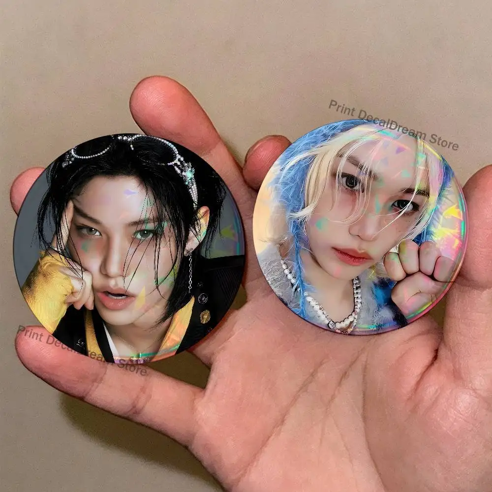 SKZ F-Felix Enamel Pins Funny Cartoon Characters Badge Fashion Jewelry Accessories Round Snap-in Brooch on Backpack