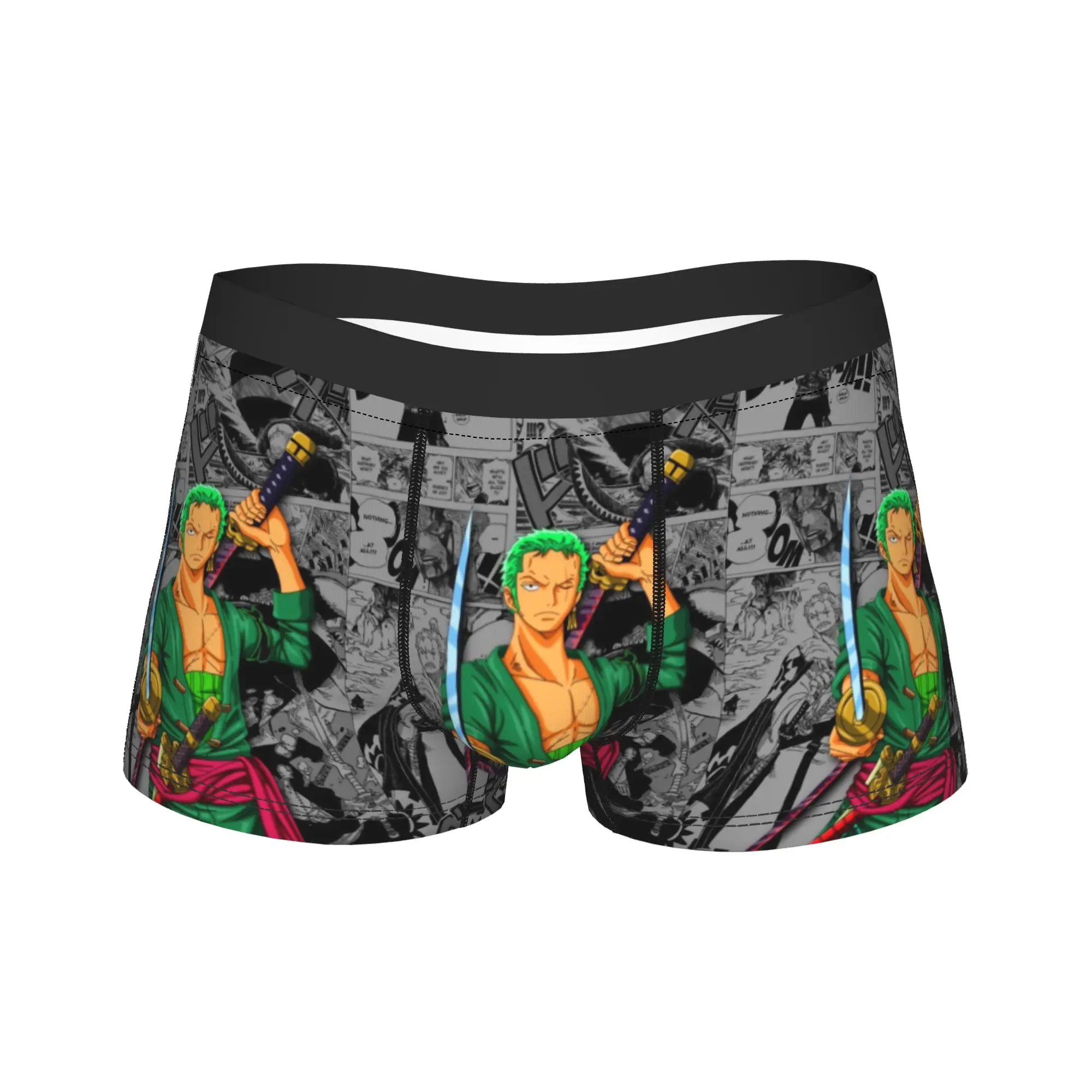 Calzoncillos bóxer divertidos de One Piece de Luffy, ropa interior divertida, regalos originales para hombre
