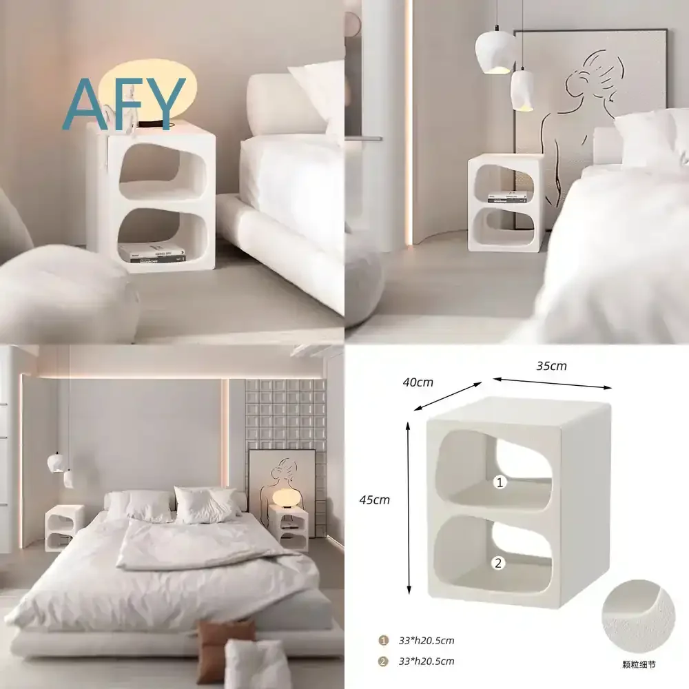 Nordic Minimalist Bedside Table for Bedroom Furniture Living Room Side Table Coffee Table Eco Friendly Ecological Board