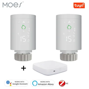 Trv zigbee3.0 חכם רדיאטור מתכנת רדיאטור מקרינים טמפרטורה שסתום קרתם באמצעות alexa