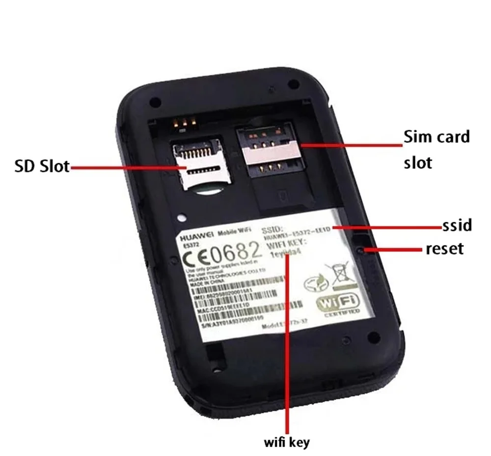 Imagem -04 - Huawei-desbloqueado Router E5372 E5372s32 Ts-32 com Antenas Gratuitas 4g Lte Cat4 150mbps Hotspot Wi-fi Móvel