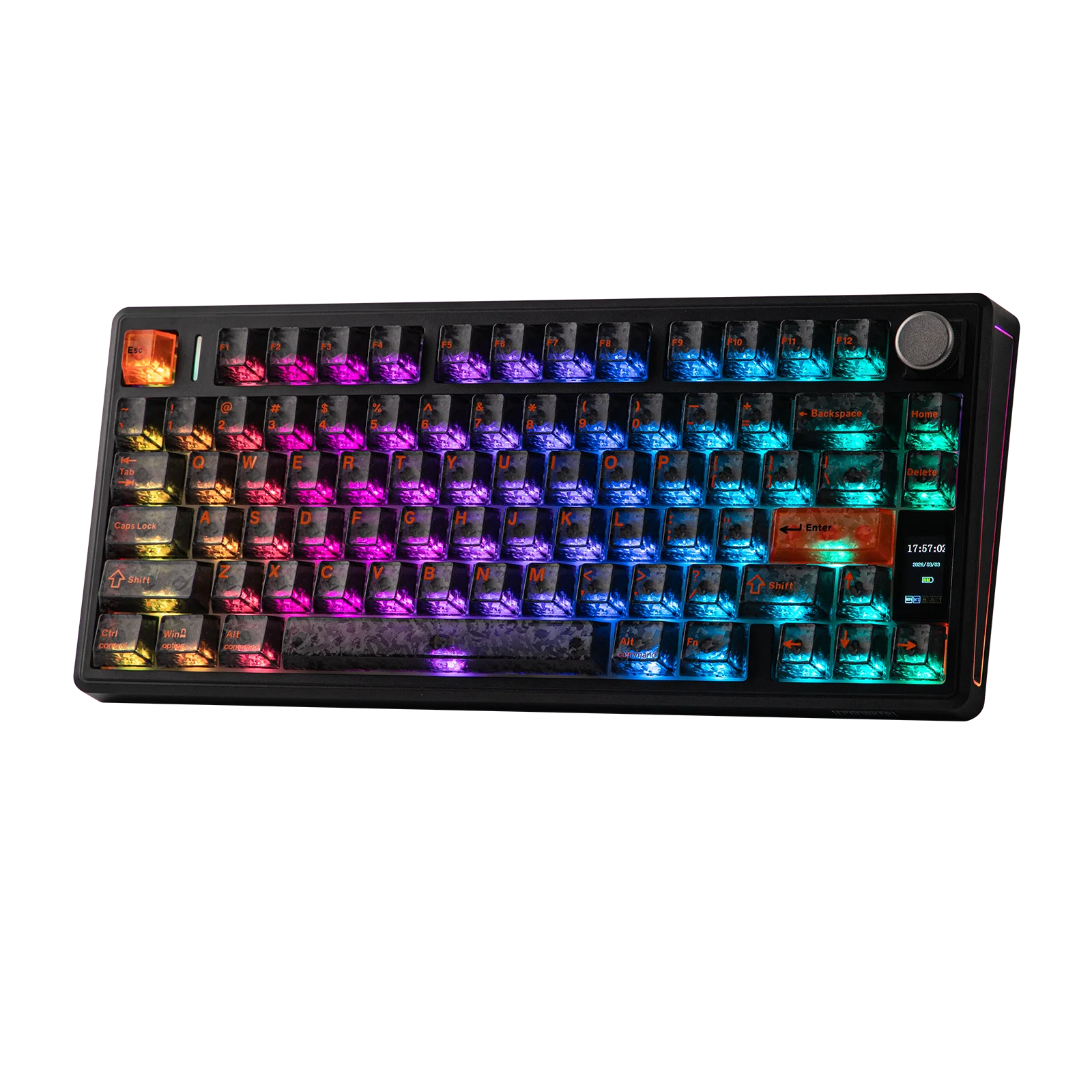 

Механическая клавиатура EPOMAKER TH80 V2 PRO 75% с раскладкой ANSI US QWERTY, креплением Gasket-Mount, проводная/Bluetooth/беспроводная 2.4ГГц