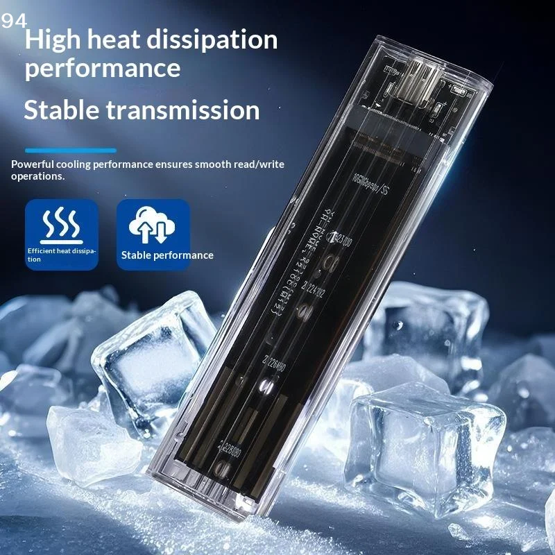 Transparent M2 SSD Enclosure 10Gbps High Speed Transfer Durable Clear Shell For Laptop Storage Business Trips Office Work