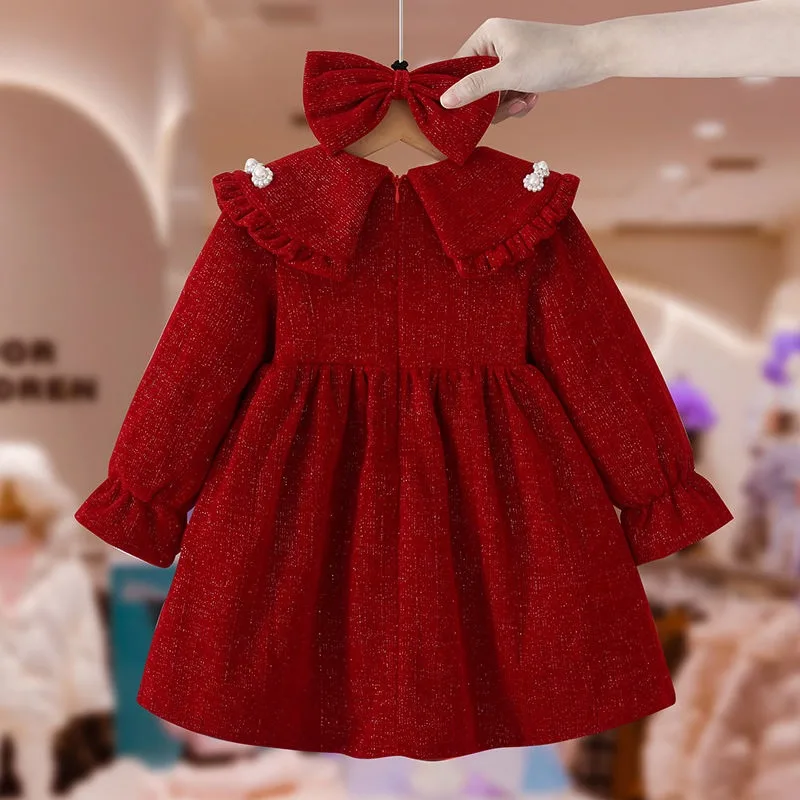 1-9 Years Autumn And Winter Girl Dress Set Fashion Children Clothes Trend Kids Clothing Baby Princess Costume