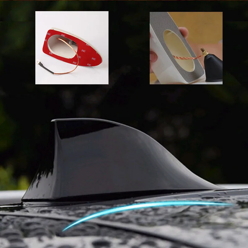 For peugeot 206 307 308 407 207 208 406 508 2008 3008 car antenas aerial with blank radio shark fin antenna 3M stickers