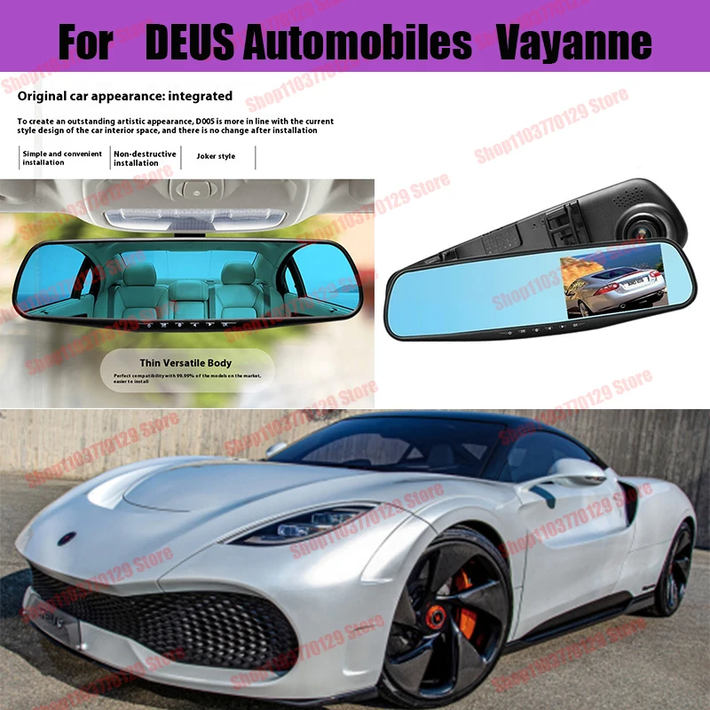 

For DEUSAutomobilesVayanne High definition dual lens driving recorder with front and rear dual recording reverse images Car dvr