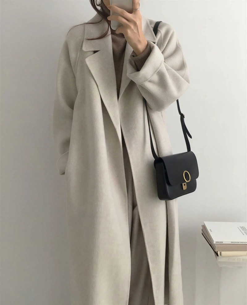 

Шерстяные пальто, женское шерстяное пальто, синее осеннее твидовое пальто с цветными блоками, регулируемая эластичная застежка на талии, классический реглан