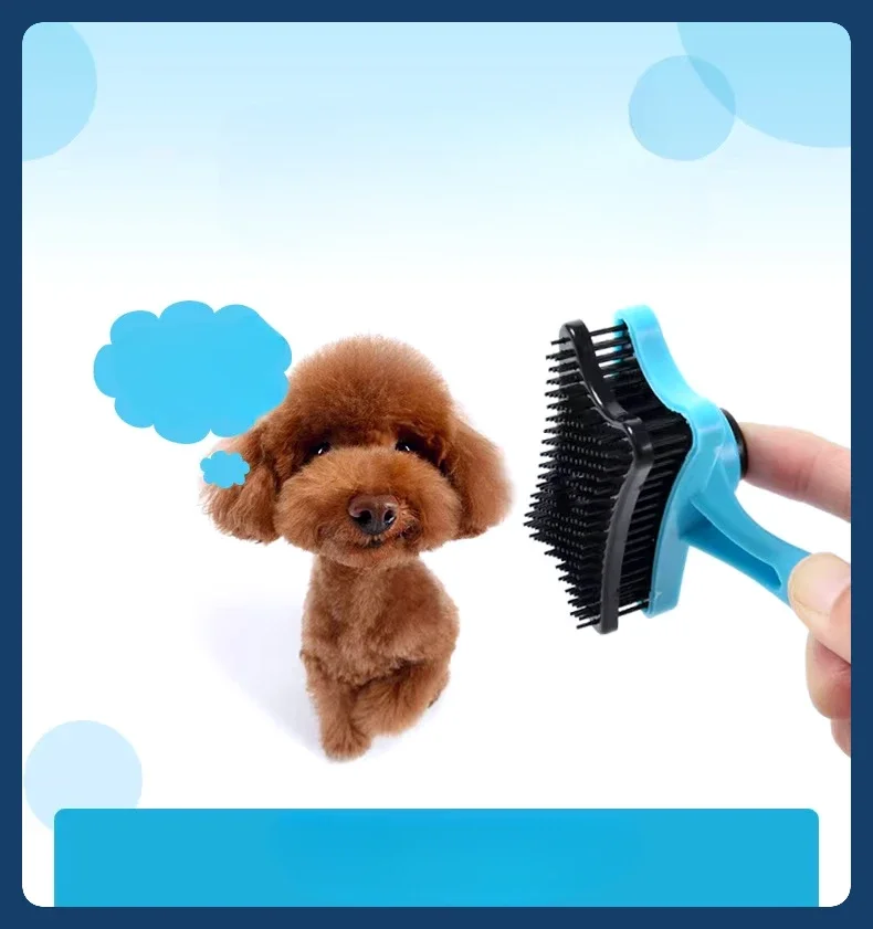 

Cat Self-Cleaning Static Free Massage Comb Dog Cleaning Brush Stable Thick Brush For Removing Loose Hair Pet Supplies