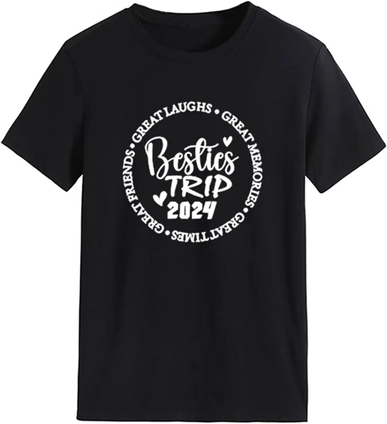 Camisetas de viaje Besties para mujer, camiseta de viaje a la moda para chicas, camiseta divertida a juego para mejor amigo, camisetas bonitas para grupo de vacaciones 2024