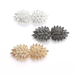 1 Pair Metal Crafts Closure Clasps Button Crystal Clasp Garment Coat Fastener Sewing Decor
