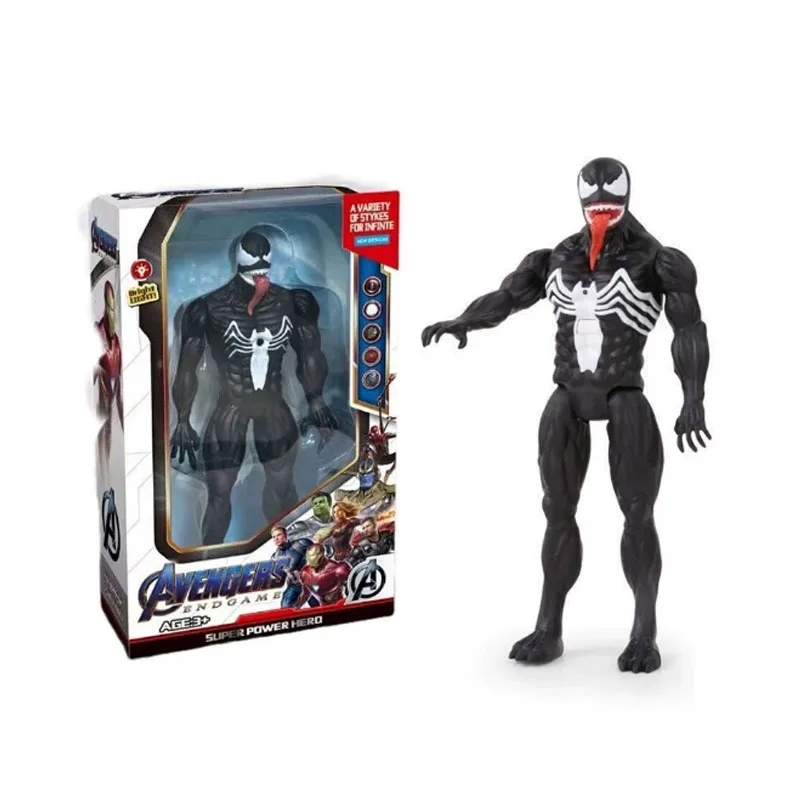 2024 Marvel Spiderman Hulk Ironman Anime Action Figure Toy Regalo di Natale Giunti mobili in PVC Collezione di bambole luminose Modello giocattolo