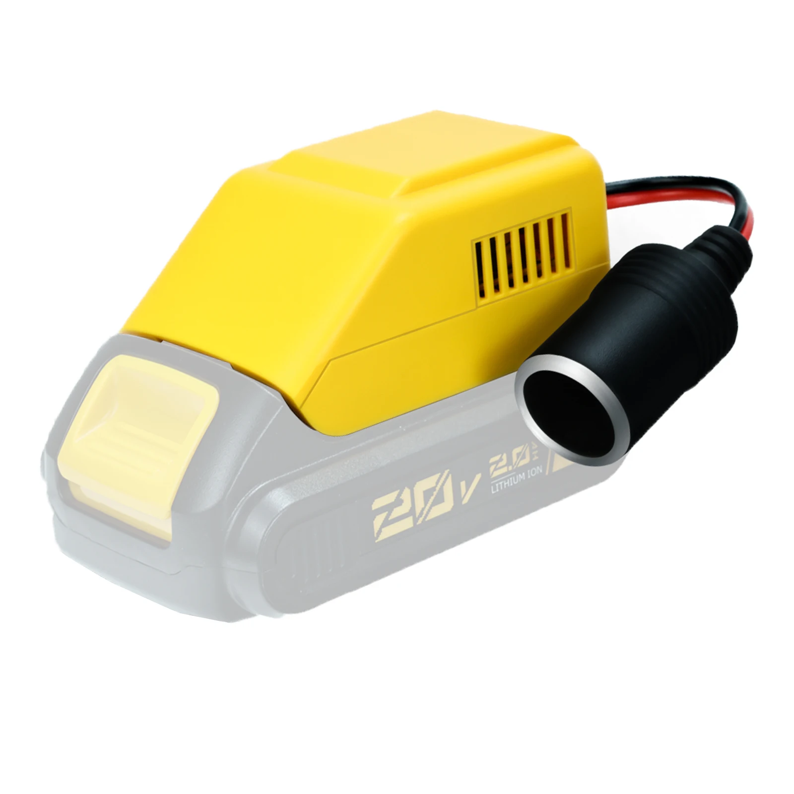 Adaptador para Dewalt 20v Bateria 20v a 12v Step Down Converter Interface de Isqueiro Adaptador de Roda de Alimentação sem Bateria