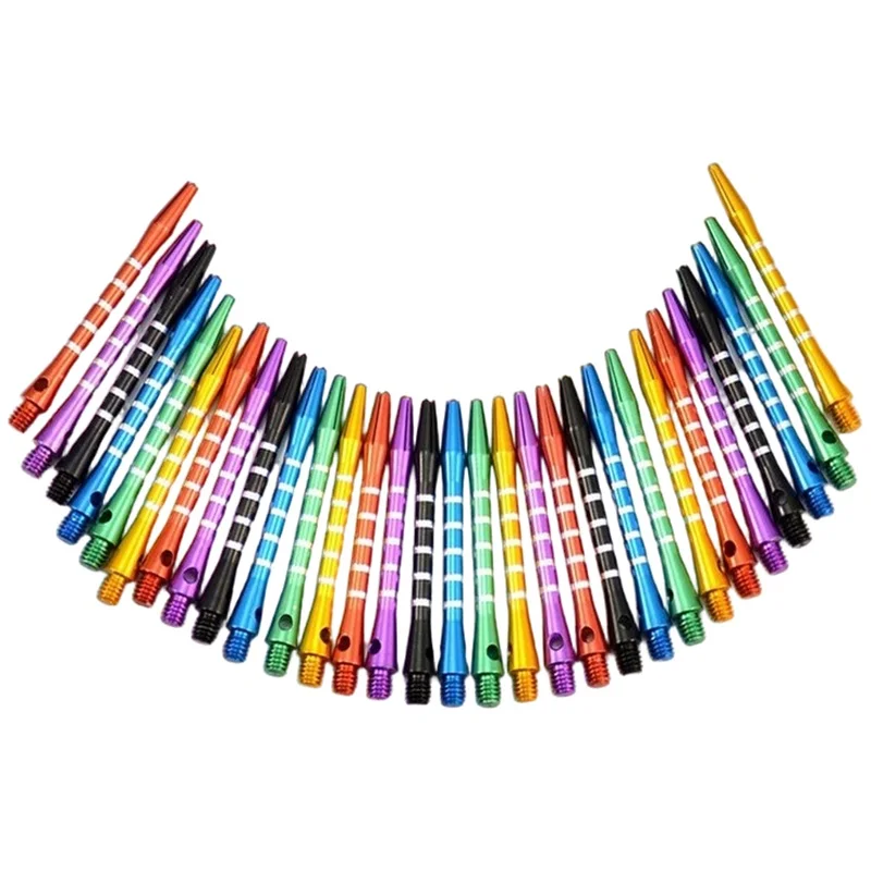 

Набор из 6 цветных алюминиевых стержней для дартсов, аксессуары для дартсов, резьба 2BA, гравированные металлические стержни для замены деталей дартсов