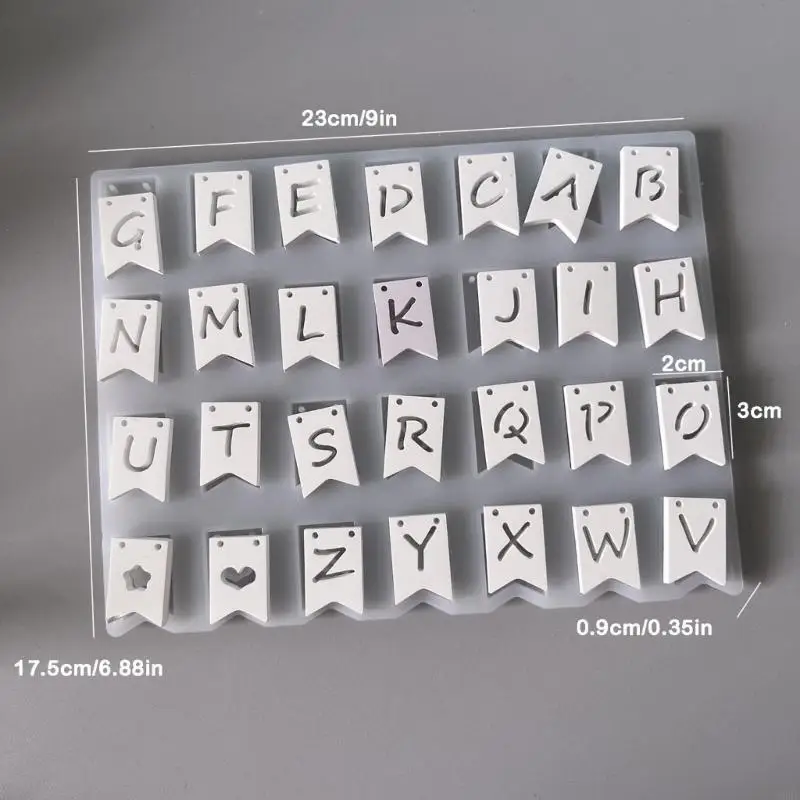 Letter Pendant Silicone Mold Silicone Baking Mould Crafting Tool For Making Soap Chocolate Christmas Holiday Decoration view 6