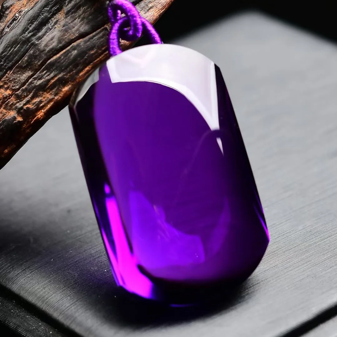 

Натуральный фиолетовый аметист, кварцевый кулон 36*23*13 мм, прямоугольный аметист, ювелирные бусины, женское и мужское ожерелье, Бразилия AAAAAA