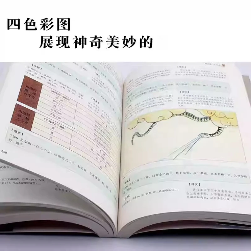 Atlante a colori di Shan Hai Jing Strange Beast Record Collezione completa di spiegazione Edizione 18 volumi