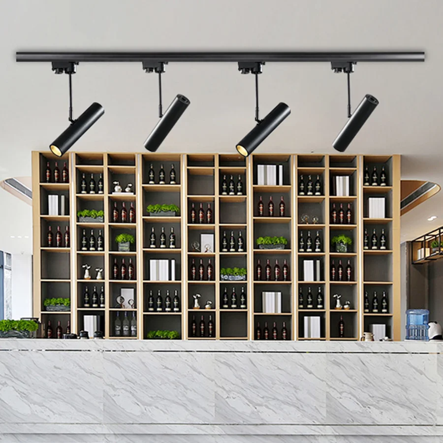 7/12W Long Tube LED Track Light Surface Mounted Ceiling Spotlight Nordic Ceiling Rail Lamp For Shop Restaurant Bar Store Decor