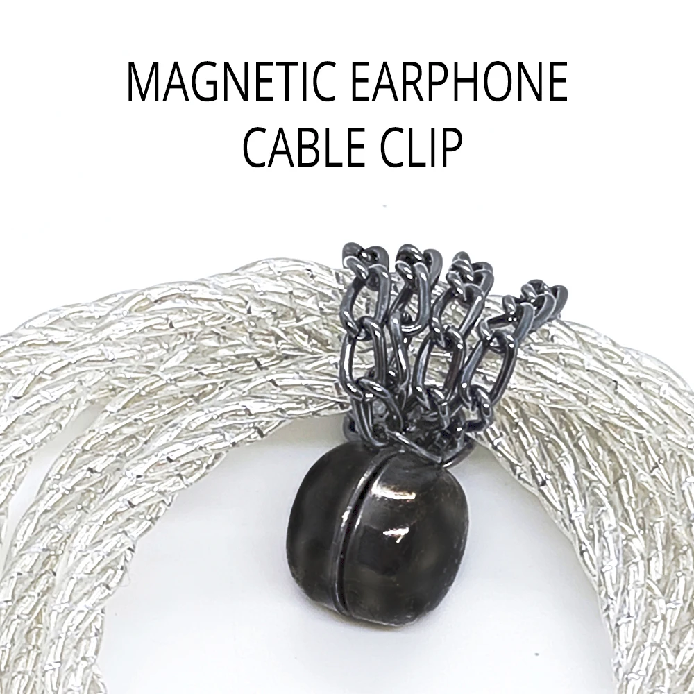 

Magnetic Earphone CableClip 360°Rotating -Non-Drop Adjustable Cord Organizer for Gym/Running/Phone Portable Cable Management
