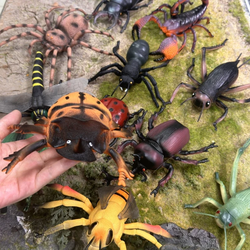 Wild Insect Animals Model Set Butterfly Scorpion Mantis Cicada Lizard Action Figures Miniature Kid Education Halloween Toy