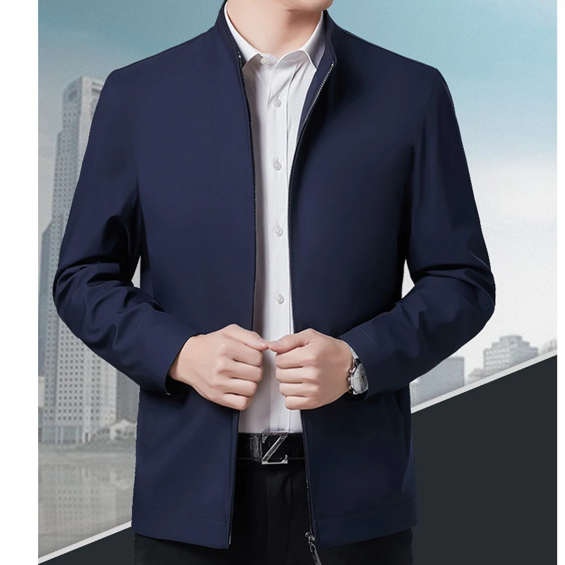 

Autumn New Casual Men's Jacket Luxury Social Jacket Men Formal Solid Color Jackets for Men Office Dress Coat Quality Slim Fit