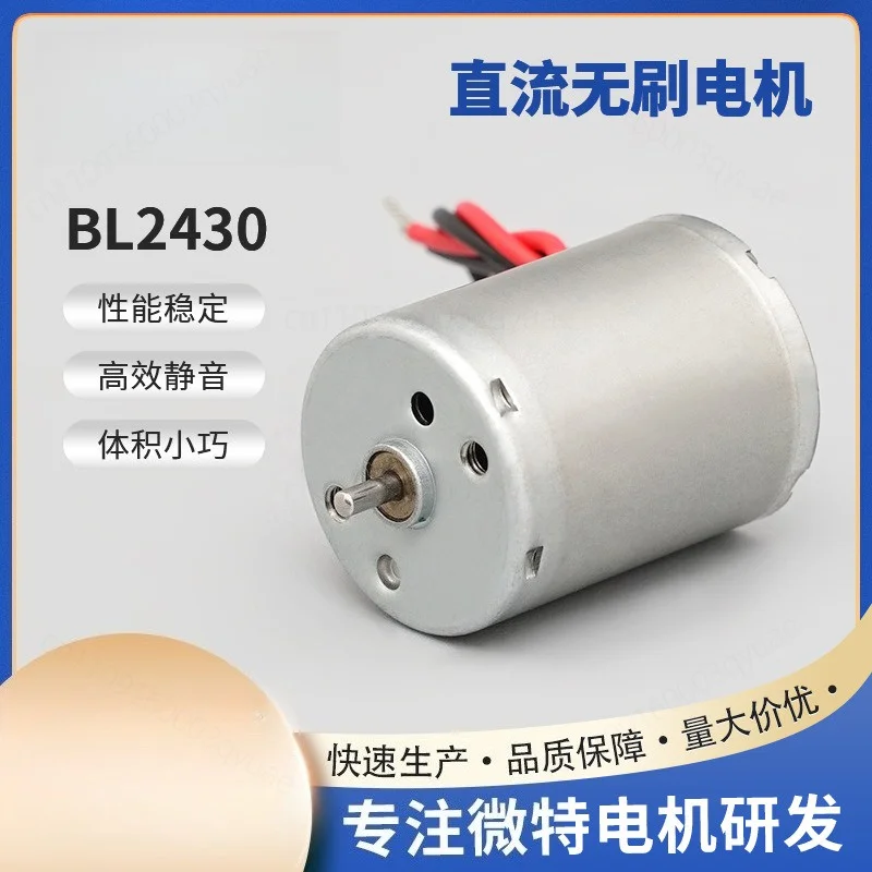 BL2430 Inner Rotor Brushless DC Motor 12V 3000RPM 0.8 Torque Low Noise Motor for Winding Machine Bicycle Derailleur Drive Parts
