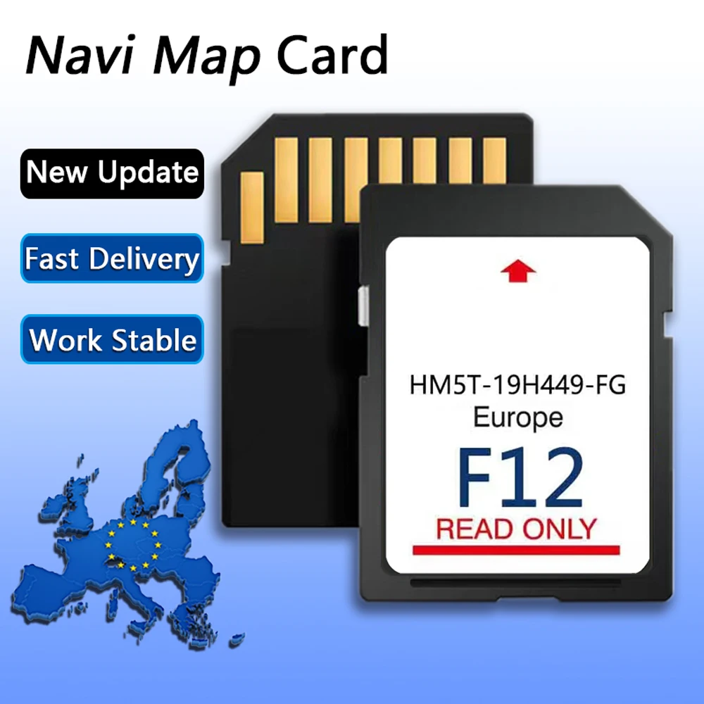 Tarjeta SD de navegación para Ford F12 Sync2, mapa de Nav satinado, actualización del Reino Unido y Europa, HM5T-19H449-FG, novedad de 2024